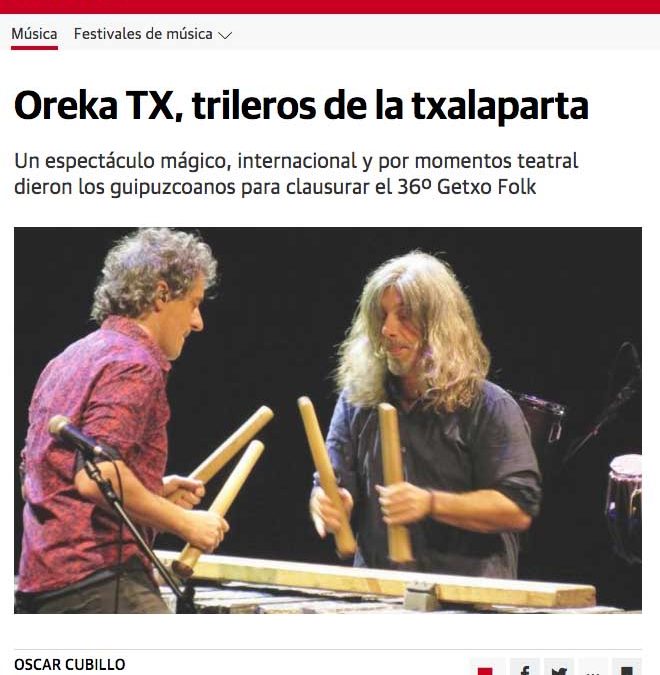 Oreka TX cierra la 36º edición de Getxo Folk